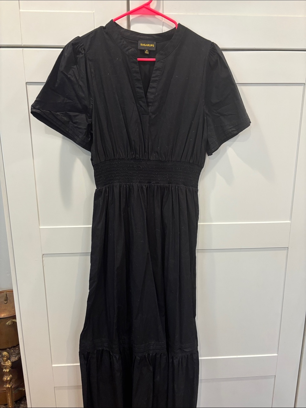SAYLOR Black Maxi Dress with Smocked Waist